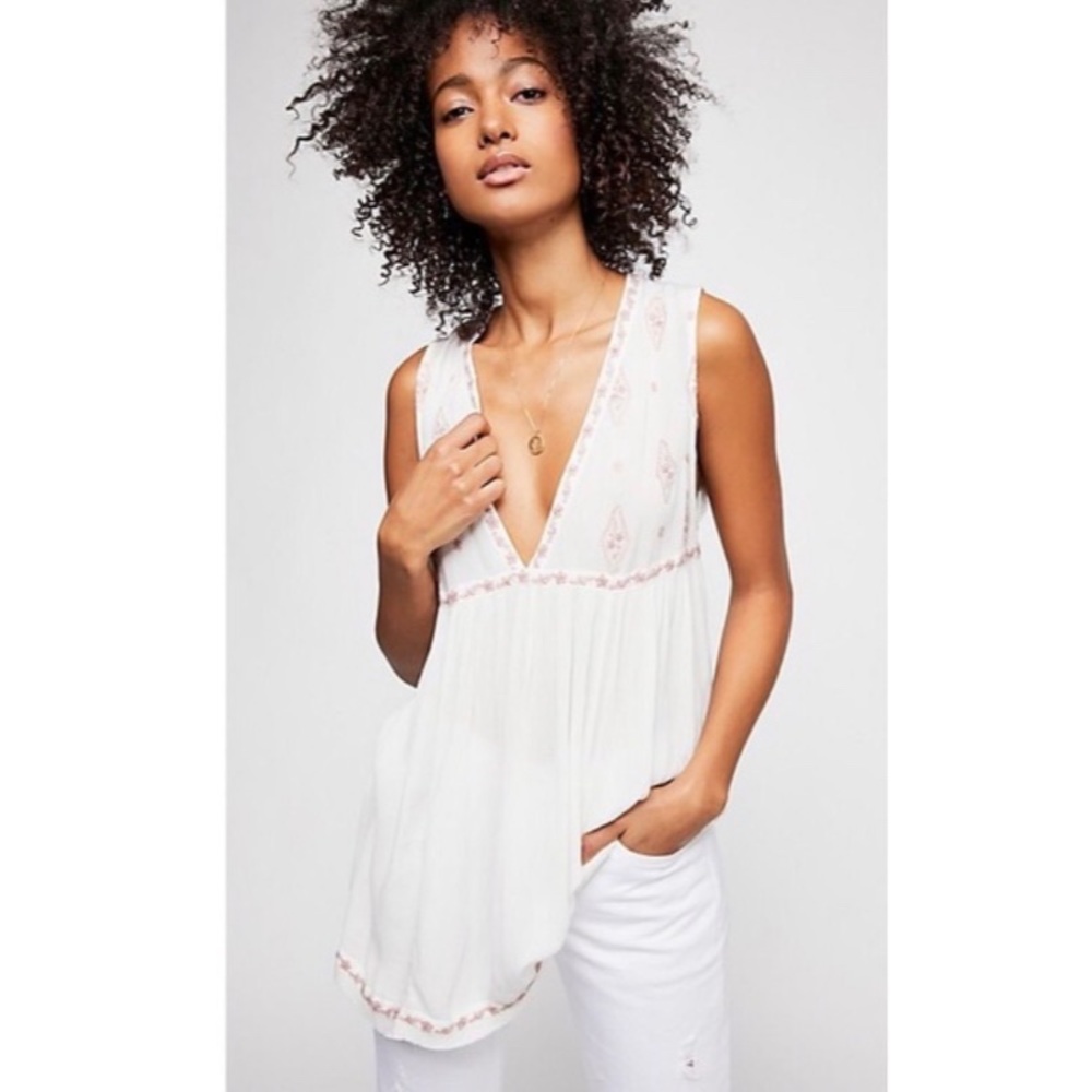 Free people embroidered top